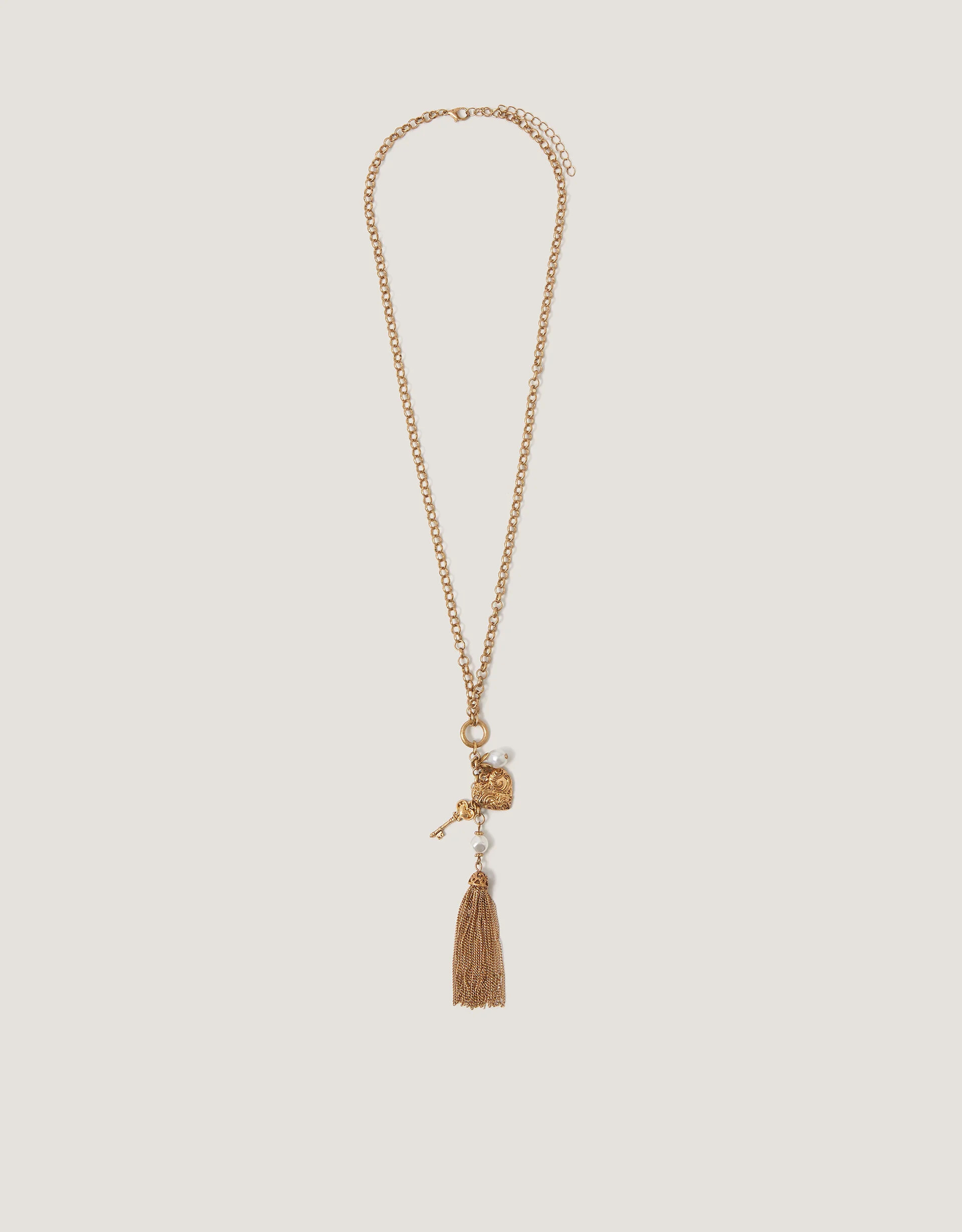 Tassel Heart Charm Necklace | Monsoon (UK)