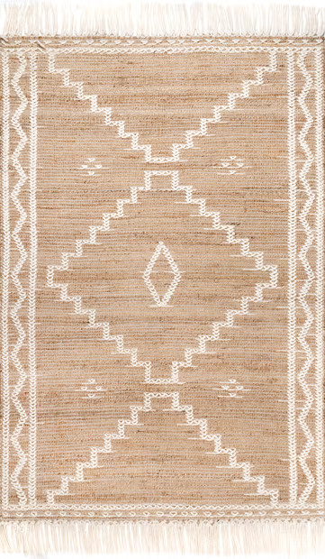 Natural Jackie Natural Textured 8' x 10' Area Rug | Rugs USA