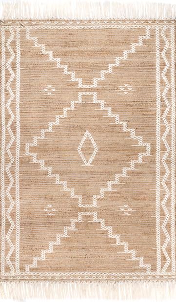 Natural Textured Ethnic Area Rug | Rugs USA