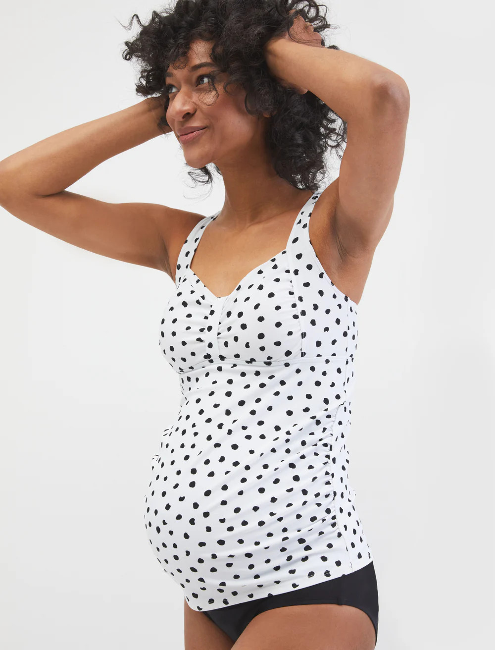 Beach Bump™ Twist Front Maternity Swim Top UPF 50+ | Motherhood Maternity
