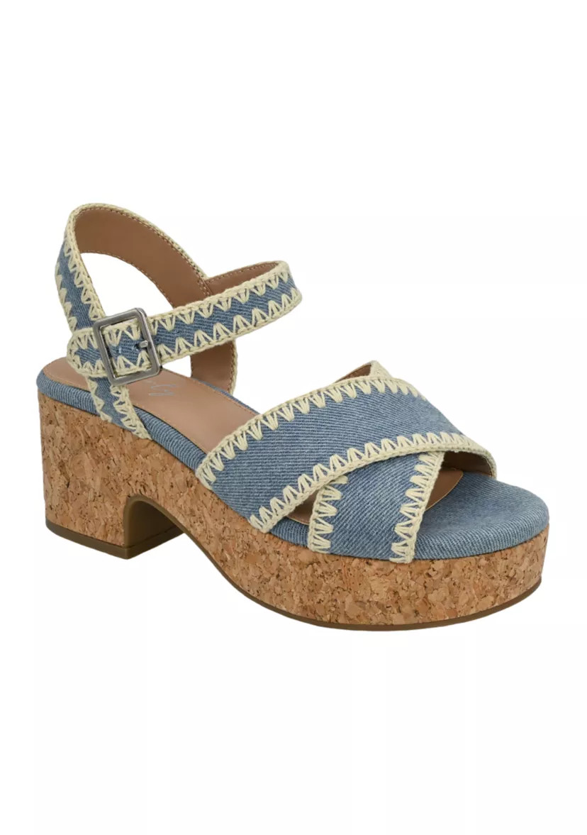 Reagan Cork Heeled Sandals | Belk