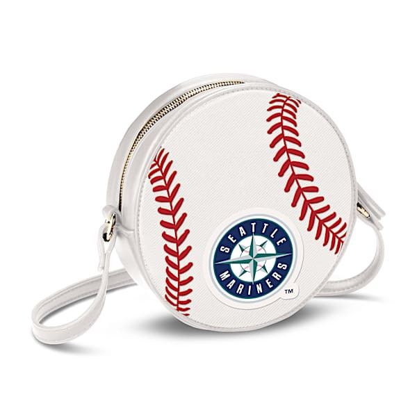 Seattle Mariners Baseball-Shaped Crossbody Bag | Bradford Exchange