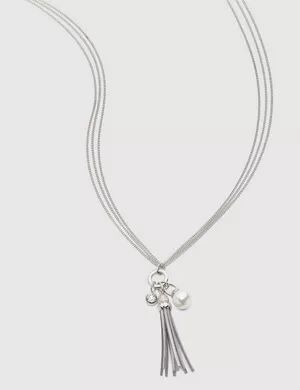 Tassel Pearl Cluster Necklace | Lane Bryant (US)