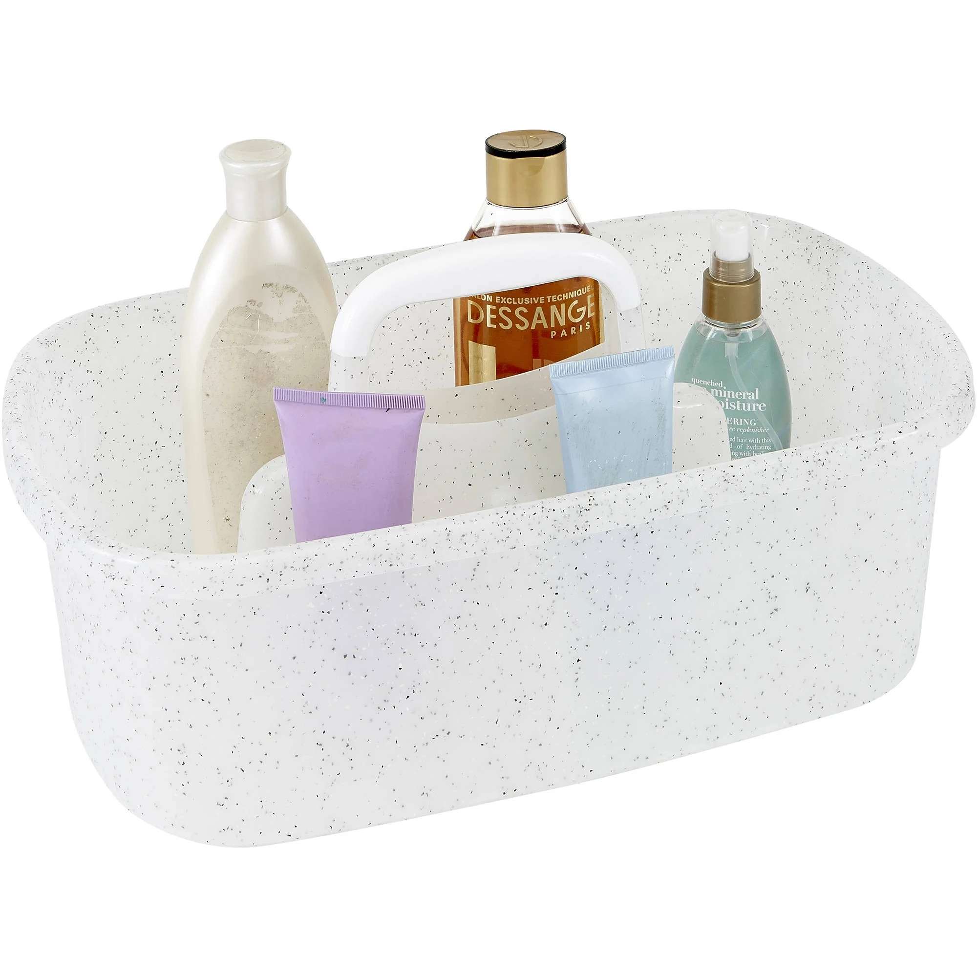 Simplify Granite Look Plastic Shower Caddy, White | Walmart (US)