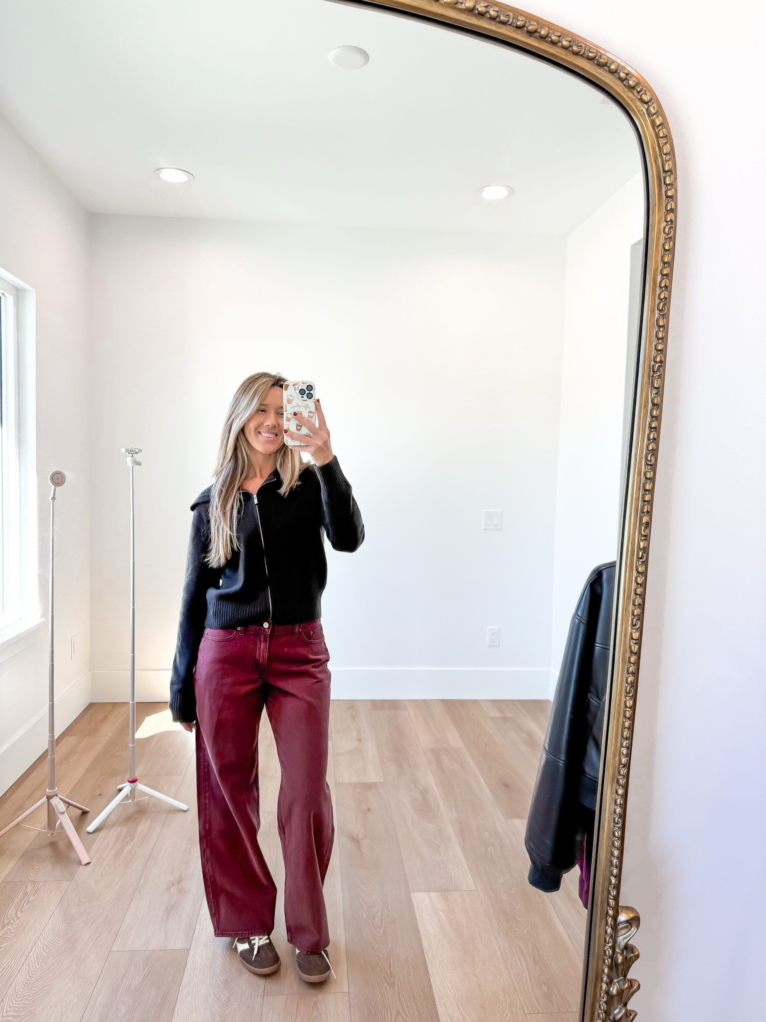 Styling fall basics
Fall color as a neutral
Burgundy jeans 26
Sweater small

#LTKSeasonal #LTKOver40