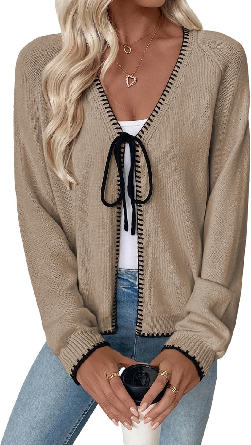 EVALESS Cardigan Sweaters for Women 2026 Trendy Lightweight Knit Fall | Amazon (US)
