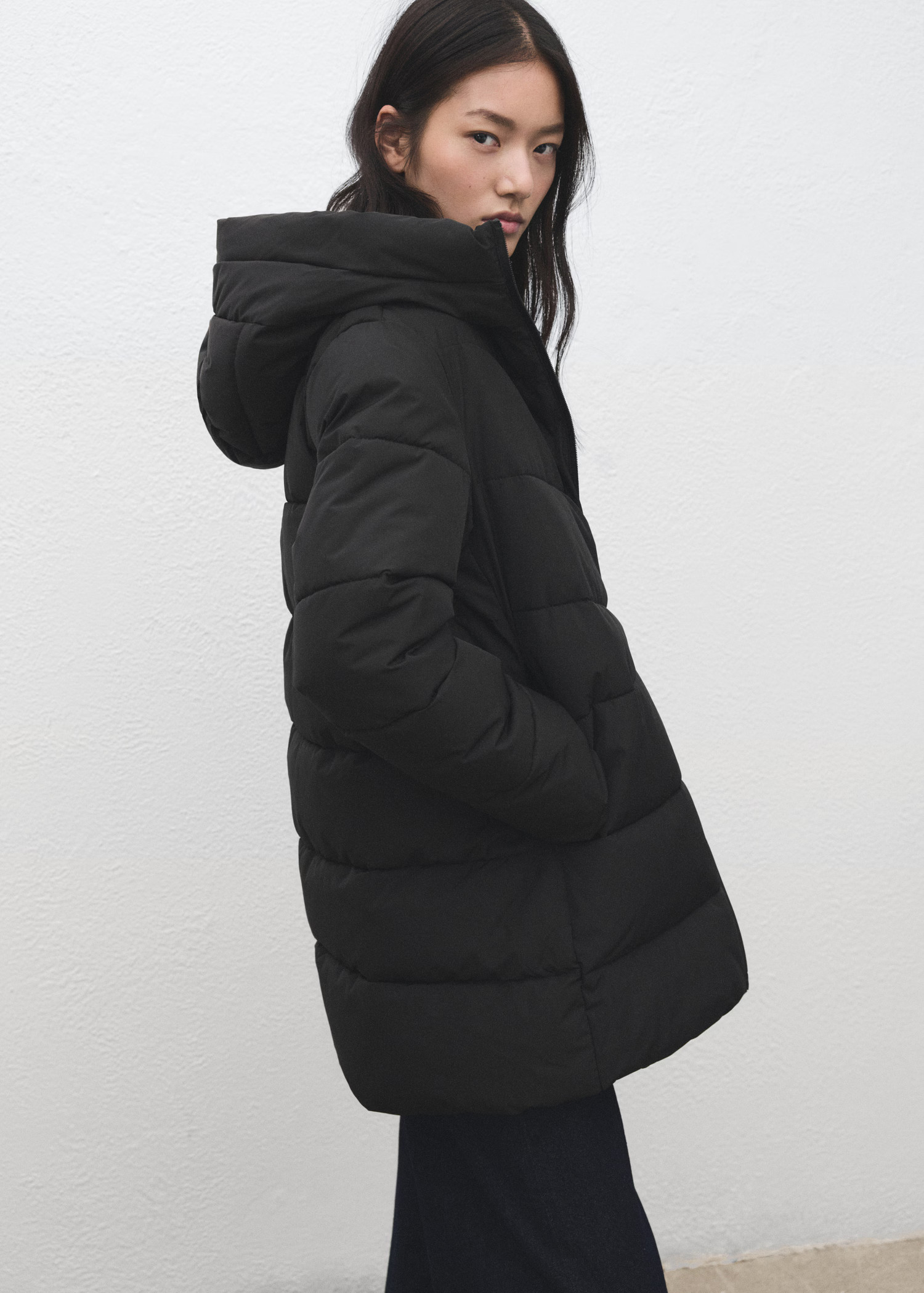 Hood puffer coat - Women | MANGO United Kingdom | MANGO (UK)