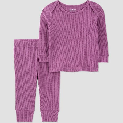 Carter's Just One You® Baby Girls' Thermal Sweatshirt and Jogger Pants Set - Purple 9M | Target