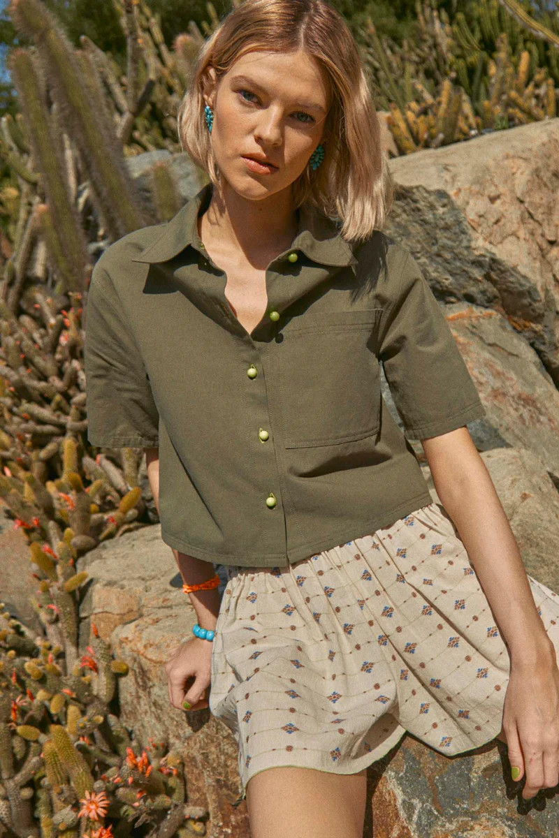 Scout Top | Cropped Collared Blouse | Hunter Bell | Hunter Bell