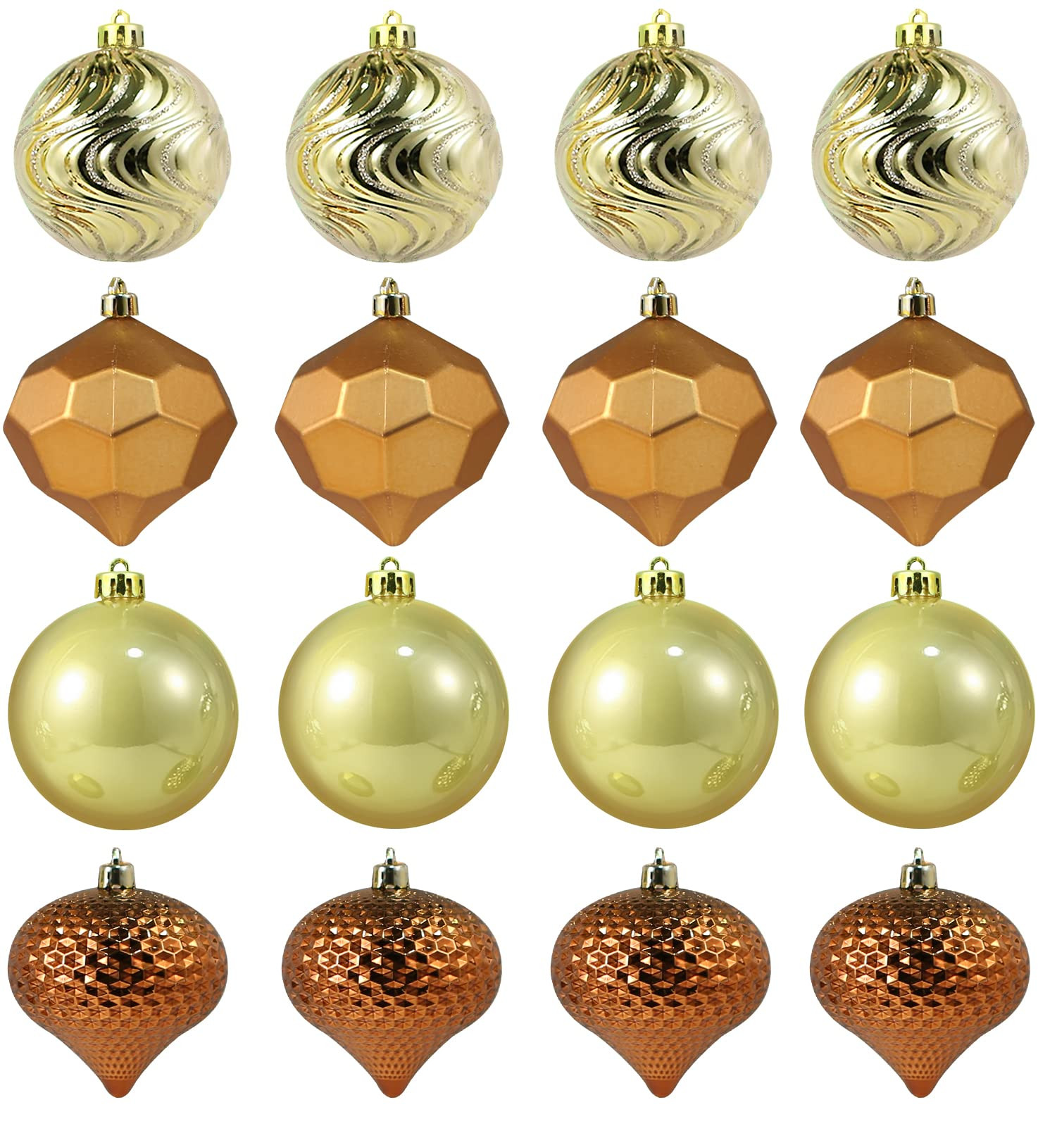 AMS 16ct 80mm Christmas Balls Shatterproof Large Hanging Ball Ornaments Ideal for Xmas Tree Decorati | Amazon (US)