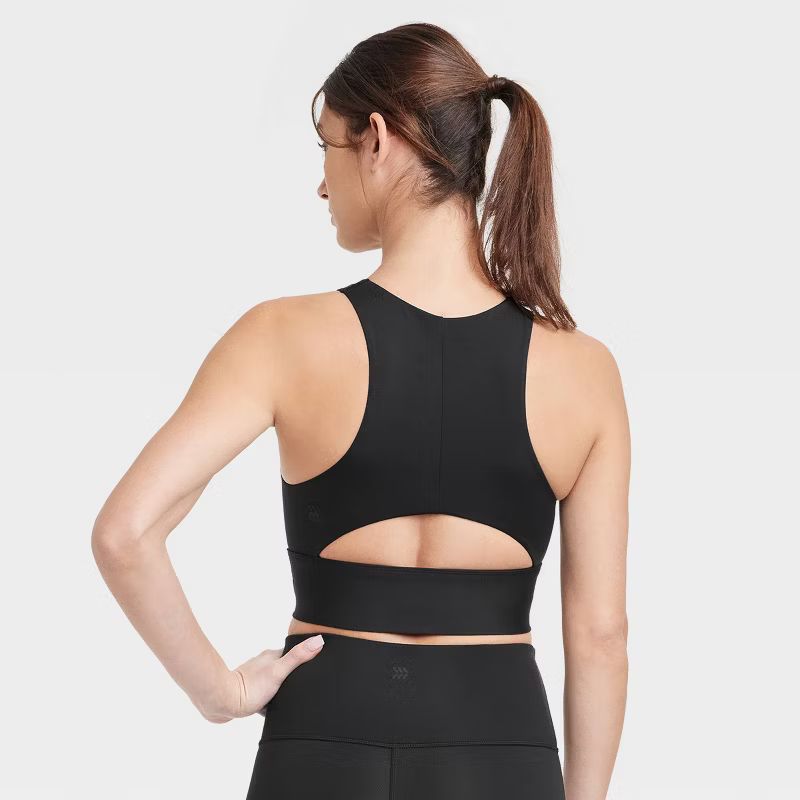 Women's Light Support Brushed Sculpt High-Neck Sports Bra - All in Motion™ | Target