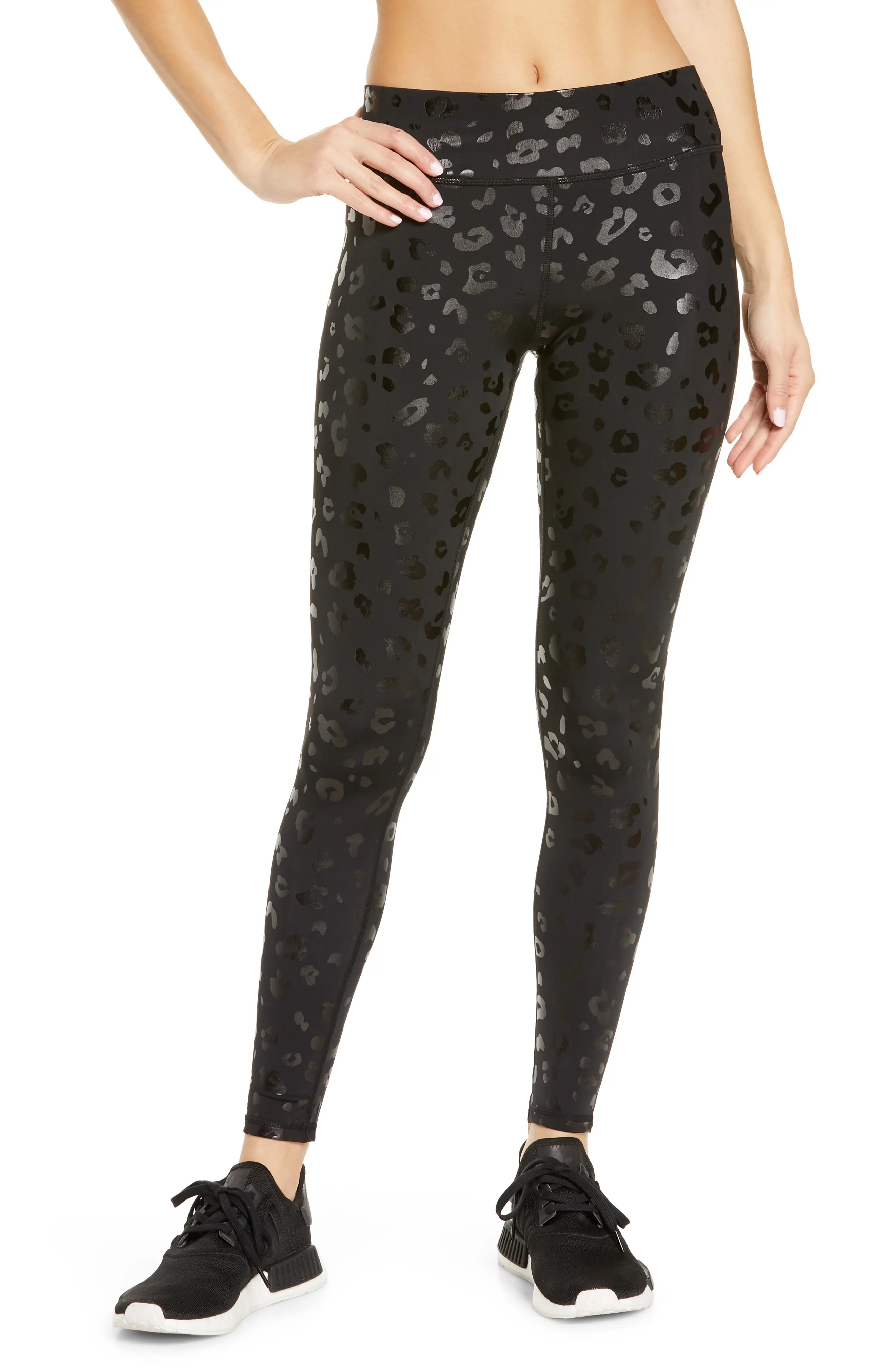 Women's Terez Animal Print Leggings, Size X-Small - Black | Nordstrom