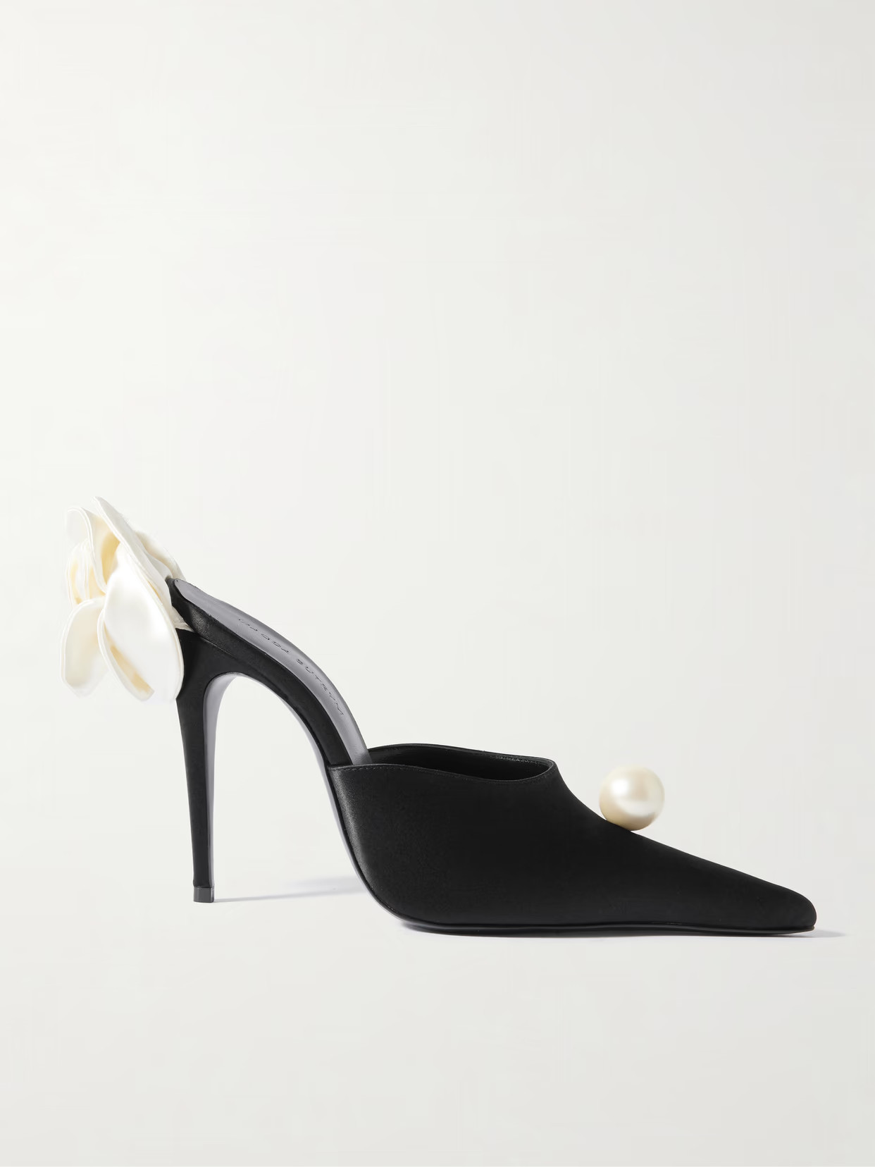 Magda Butrym - Embellished Satin Mules - Black | NET-A-PORTER (US)