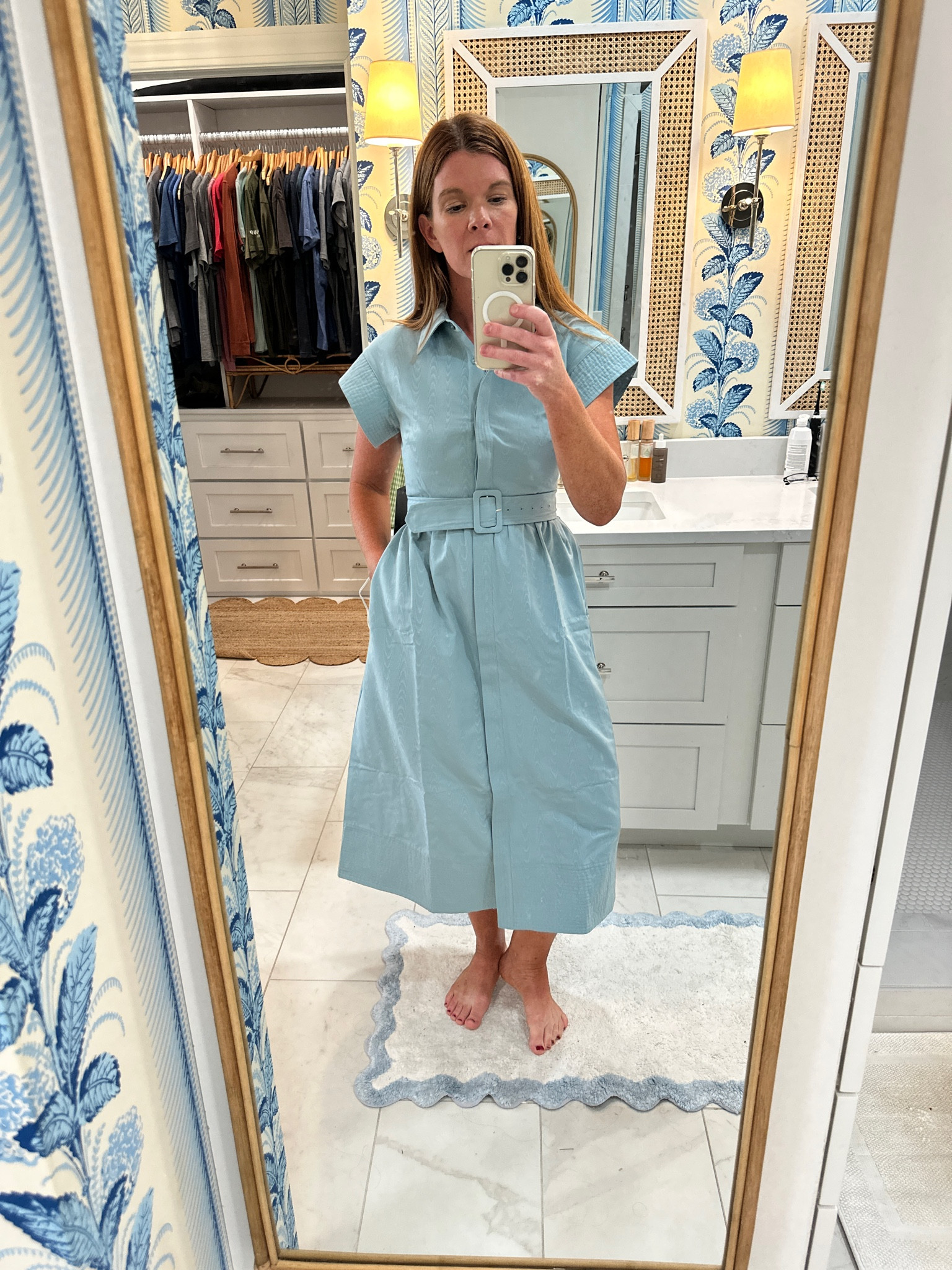 Slate blue Chloe dress is so good, perfect for brunch, bridal shower, work meeting, or day on the town, tuckernuck, classic dress, day dress, xs for reference 💙

#LTKover40 #LTKhome