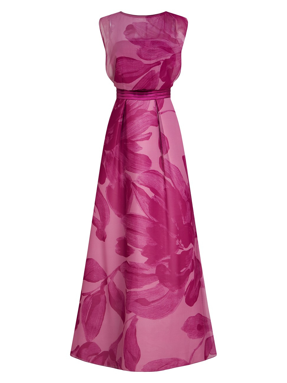 Women's Tess Floral Chiffon Sleeveless Gown - Dark Purple - Size 0 | Saks Fifth Avenue