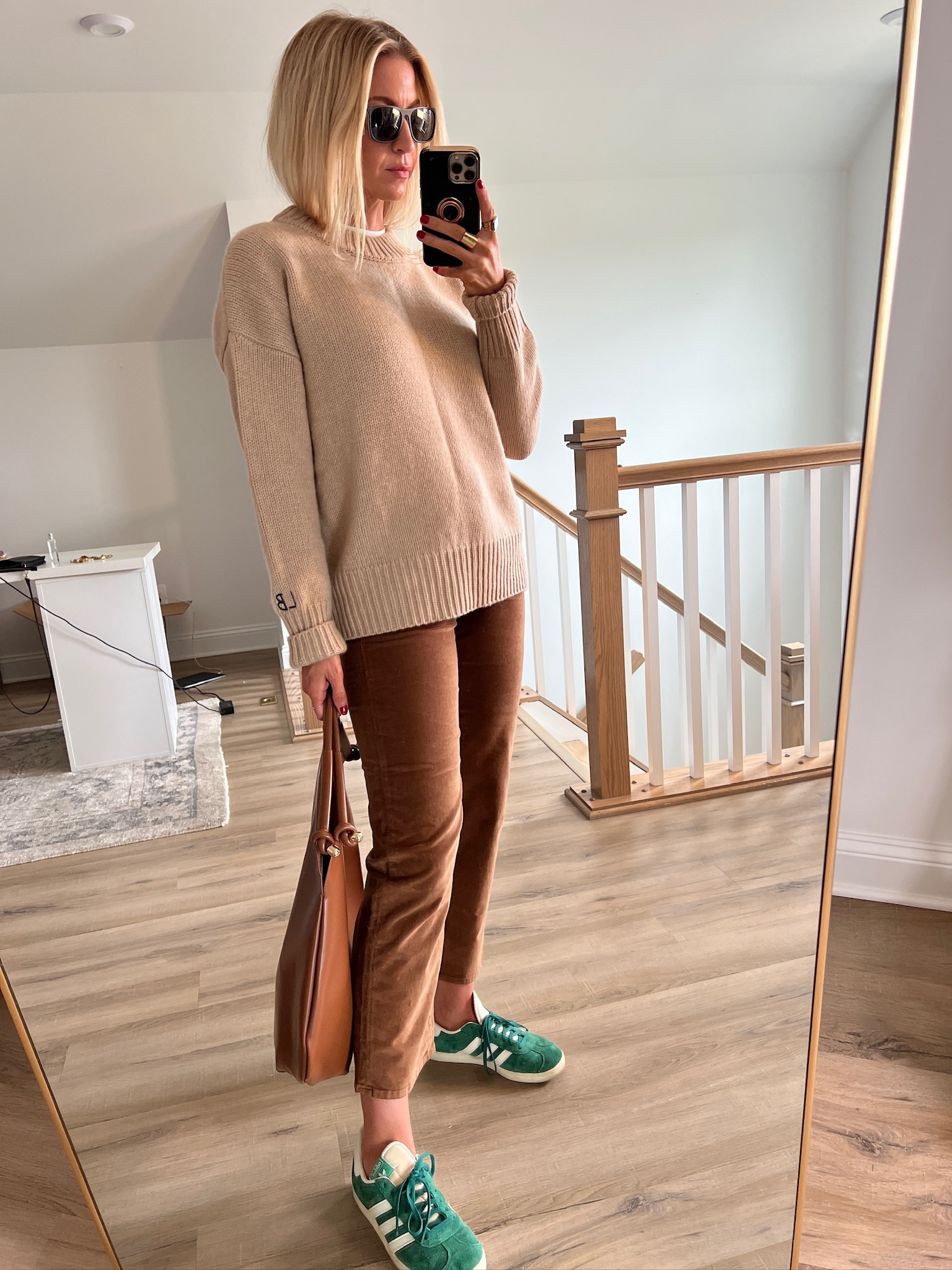 Sweater + sneaker outfit for fall. 
Sweater: wearing size small. Runs oversized.
Pants: run TTS. I’m 5’6 for reference.

#LTKStyleTip #LTKBeauty #LTKSeasonal