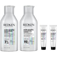Redken Acidic Bonding Concentrate Shampoo and Conditioner 500ml with Leave-In Treatment 2 x 30ml, Bond Repair for Damaged Hair | Look Fantastic (CN)