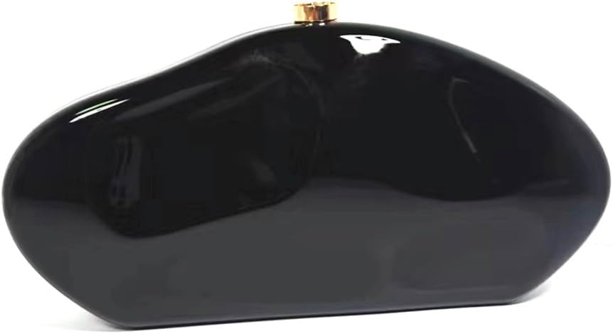 Acrylic Shell Clutch Purse for Women Metallic Evening Bag Large Designer Acrylic Handbag for Wedd... | Amazon (US)