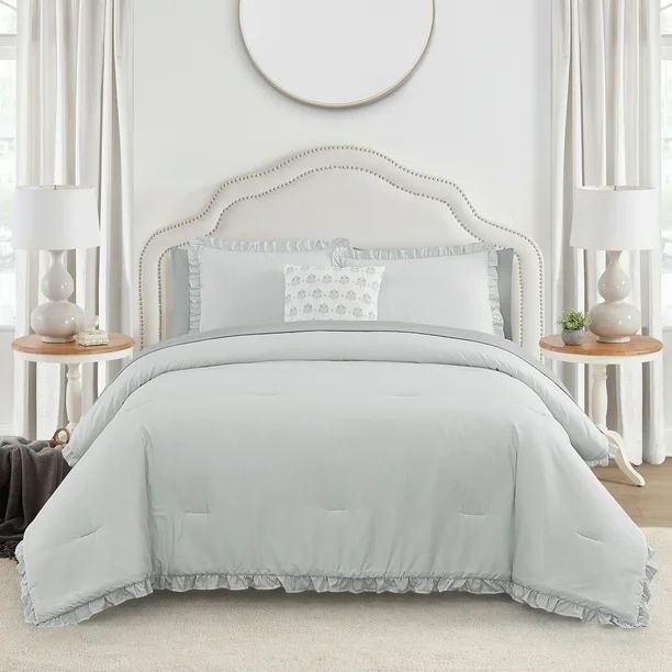 My Texas House Lancaster Stripe Bed-in-a-Bag Comforter Set, Queen, Harbor Mist | Walmart (US)