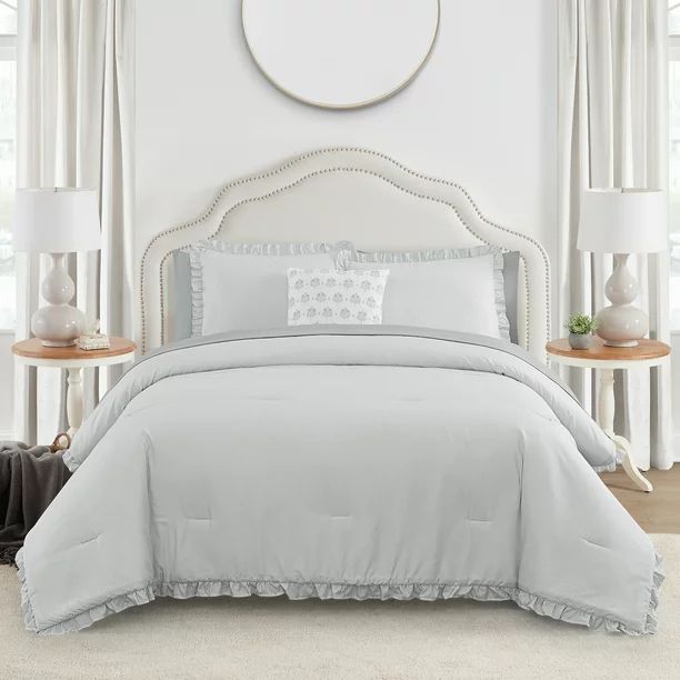 My Texas House 8-Piece Lancaster Bed in a Bag Set Harbor Mist Striped, Queen with Sheets, Pillowc... | Walmart (US)