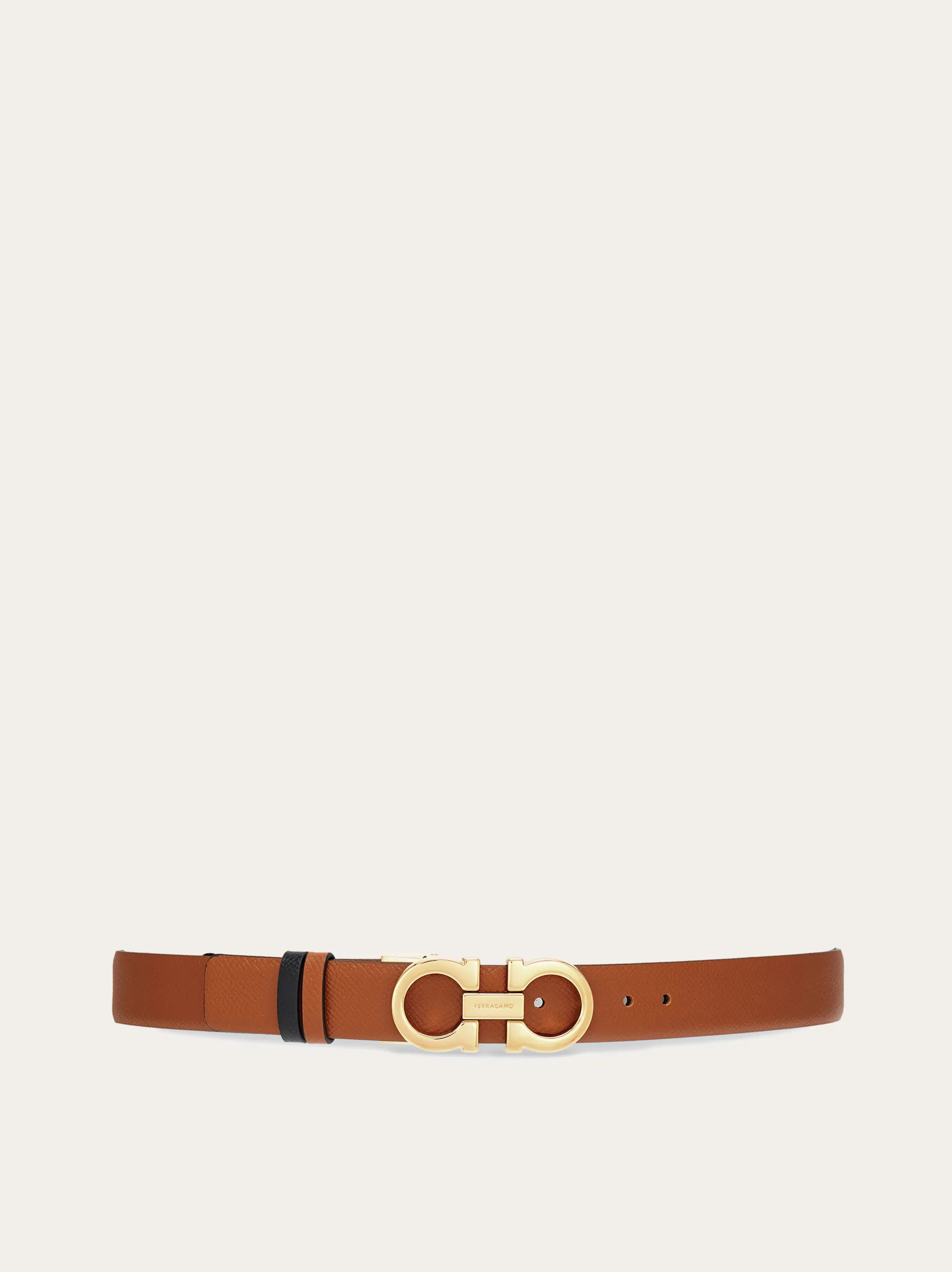 Ferragamo Women Reversible and adjustable Gancini belt Brown | Ferragamo