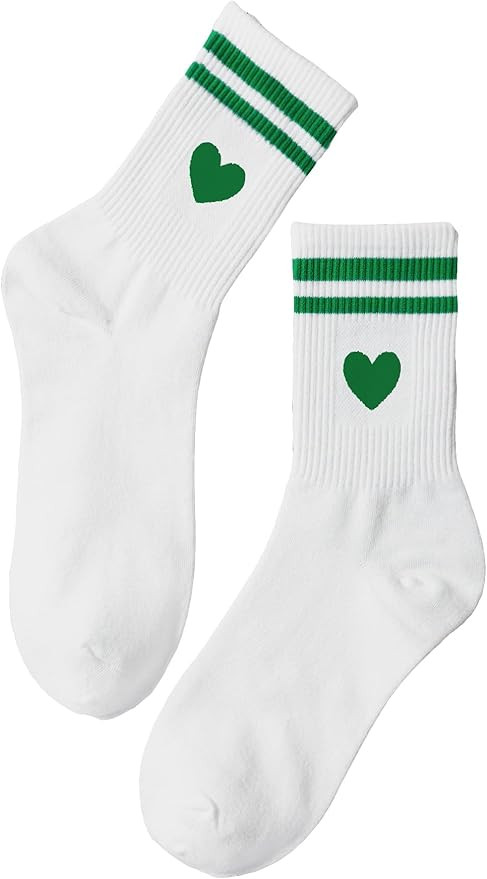 SHENHE Women's Striped Letter Print Athletic Running Above Ankle Crew Socks | Amazon (US)