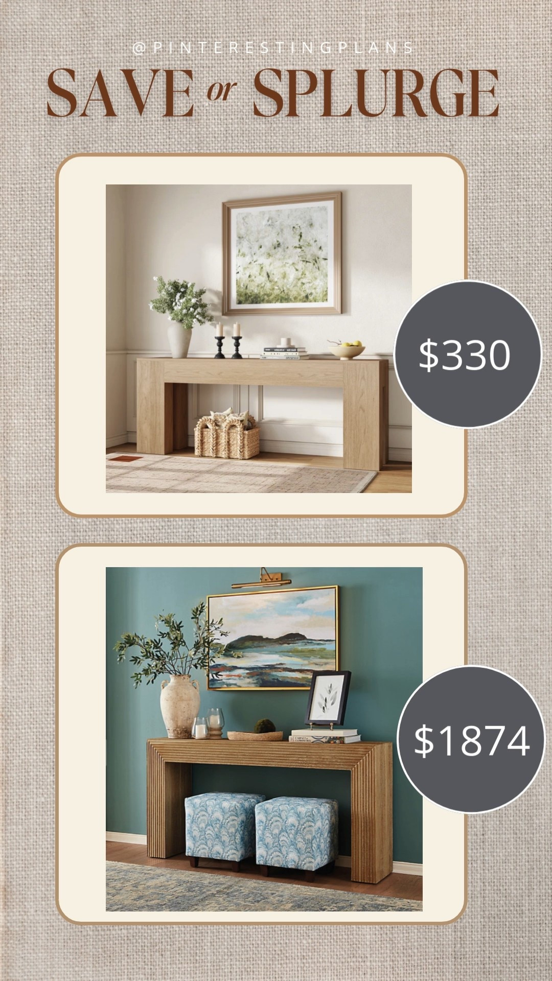 Save or splurge this neutral console?! 

I have the save and have been very impressed with it!

#LTKHome