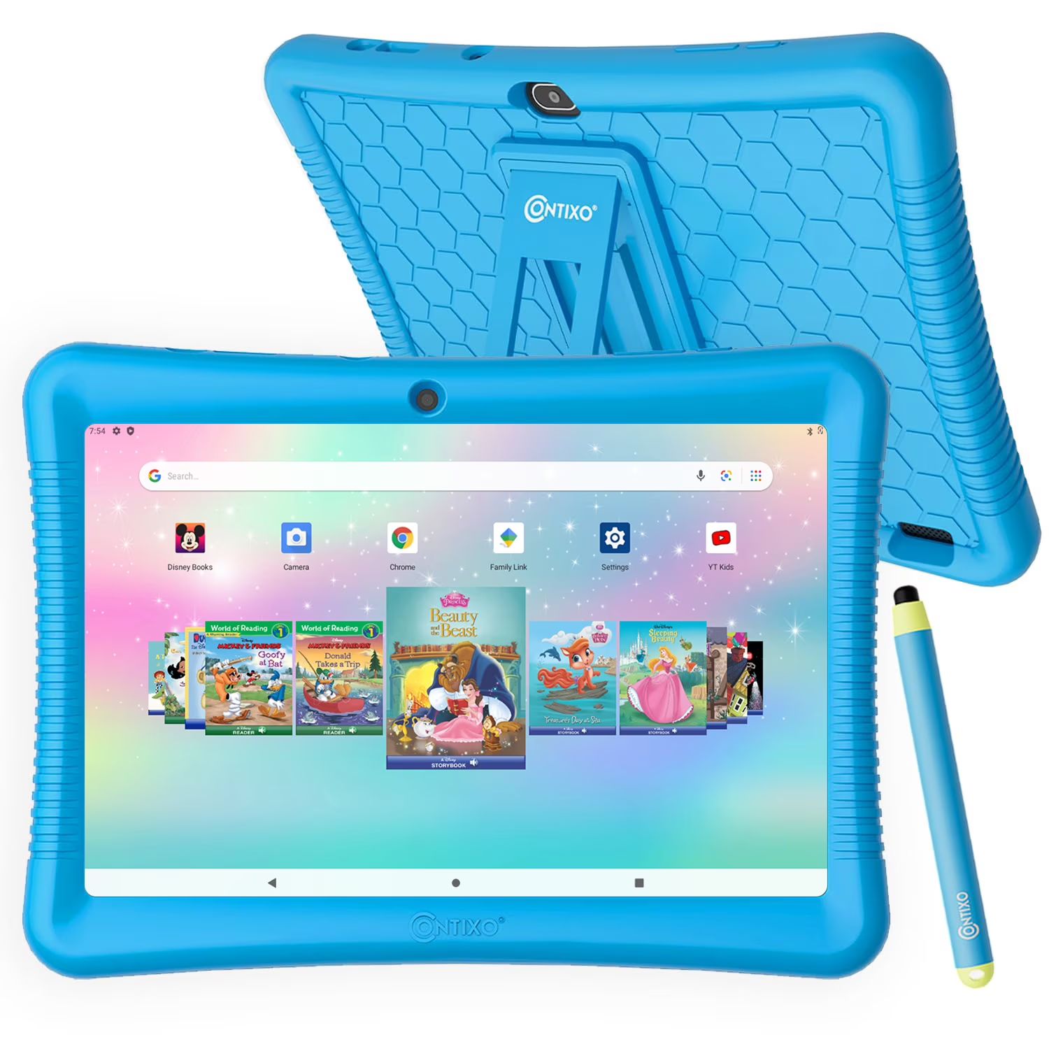 Contixo K102 Kids Tablet 64GB, 10" IPS HD Display, 80+ Disney E-books, Kid-Proof Case w/ Kickstan... | Walmart (US)