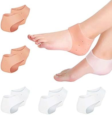 10Pack(5Pair) Plantar Fasciitis Inserts Pads,Gel Heel Cushion,Silicone Heel Protectors,Heel Guard... | Amazon (US)
