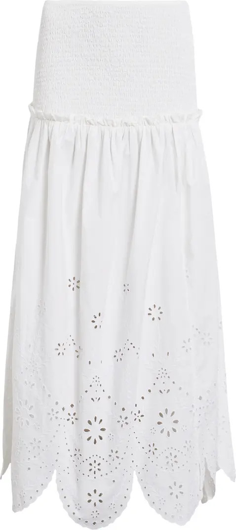 AllSaints Alex Eyelet Embroidery Cotton Skirt | Nordstrom | Nordstrom