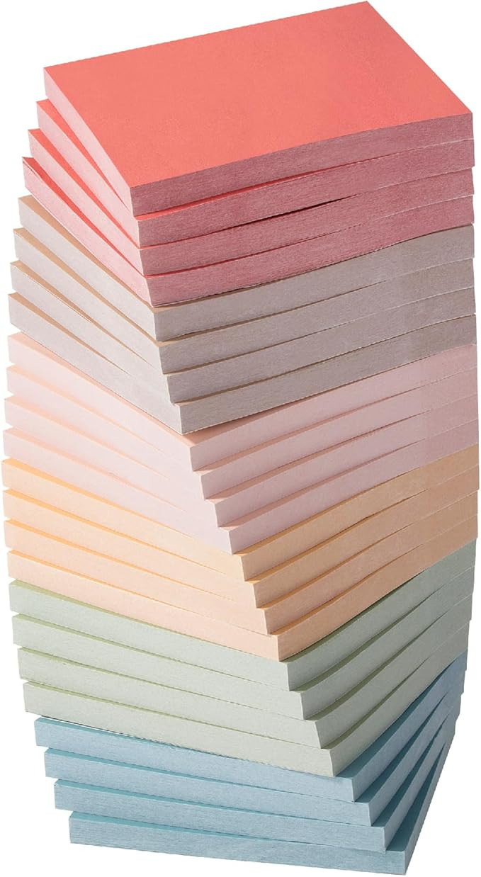 Mr. Pen- Sticky Notes, 3"x3", 24 Pads, Vintage Colors, Self-Stick Note Pads, Aesthetic Sticky Pad... | Amazon (US)