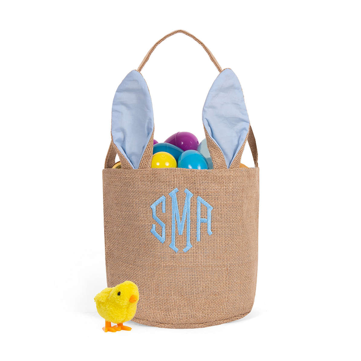 Monogrammed Bunny Easter Basket | Marleylilly