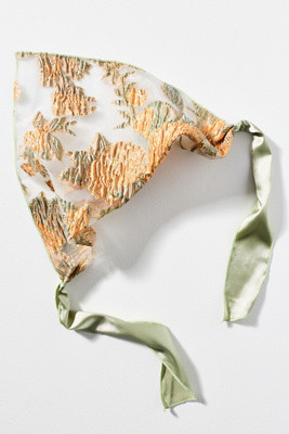 Sheer Metallic Floral Hair Scarf | Anthropologie (US)