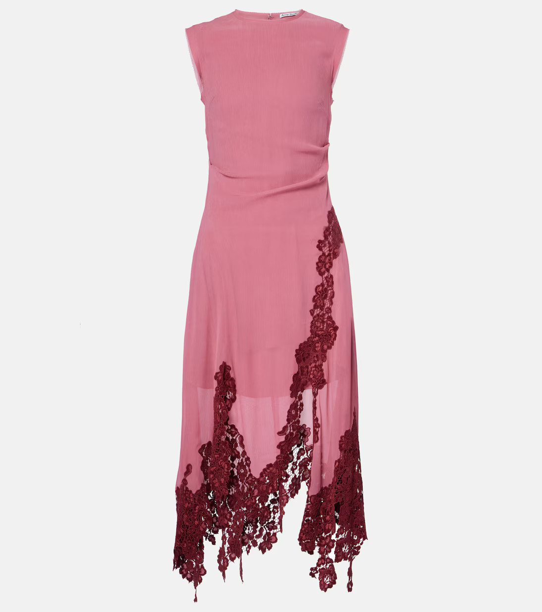Lace-trimmed crêpe midi dress | Mytheresa (US/CA)