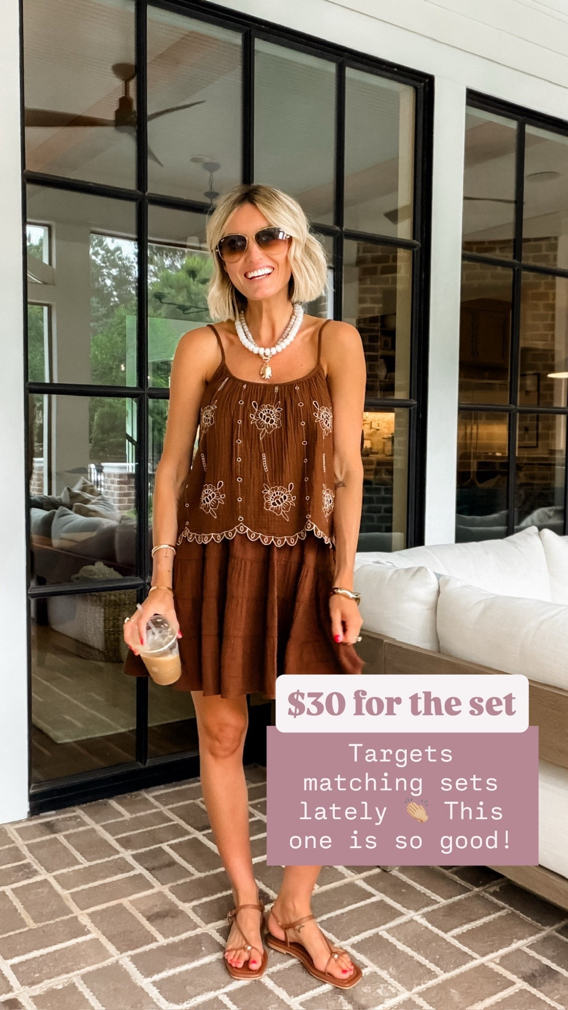 Love the eyelet details on this brown top! It’s so cute with the skirt, but it also looks great paired with white denim! This set is on sale for only $30! 👏🏼 Wearing XS!

Loverly Grey, Target sale, July 4th sale, summer outfit, matching sets, brown set

#LTKSaleAlert #LTKSeasonal