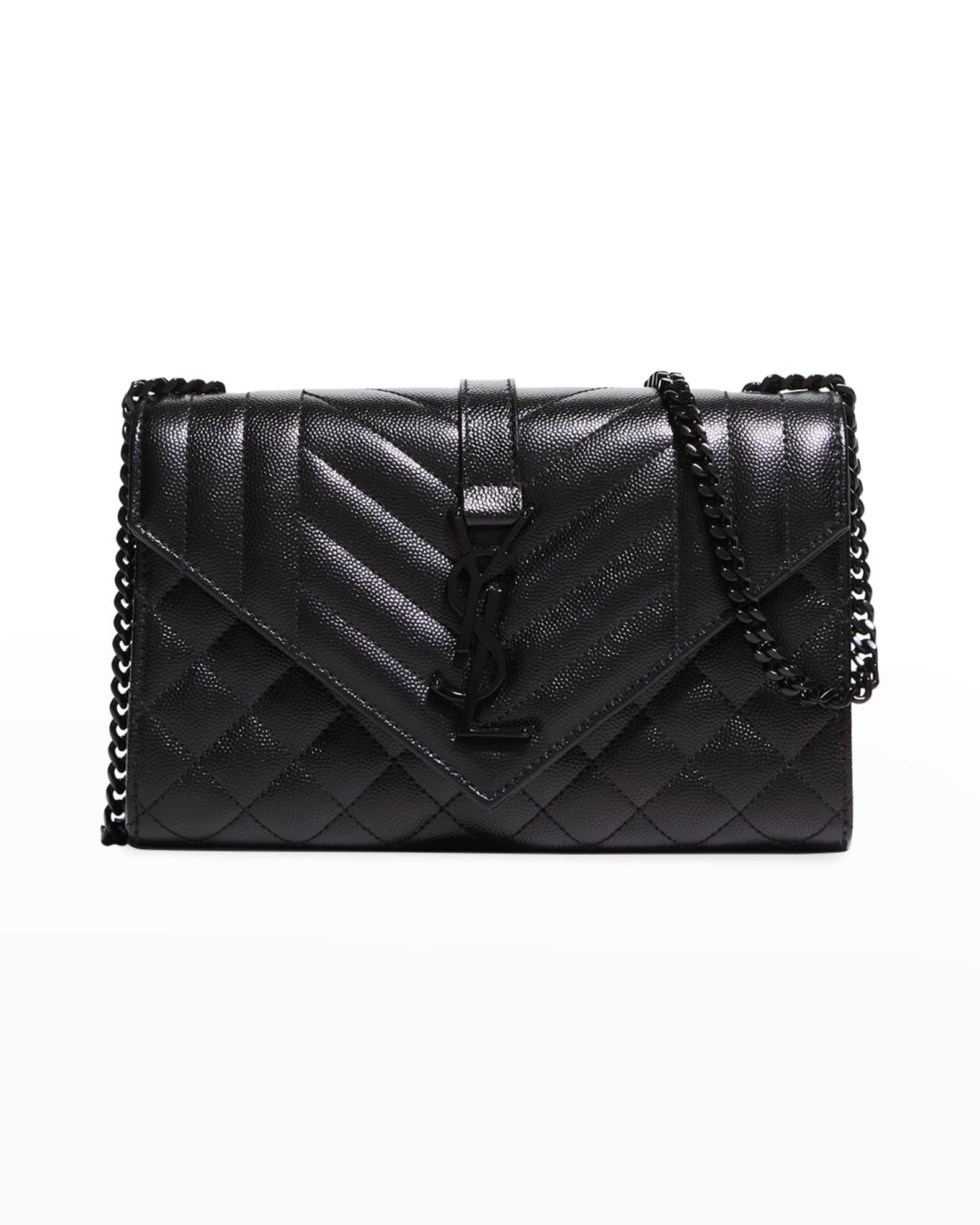 Saint Laurent Small YSL Monogram Leather Satchel Bag | Neiman Marcus