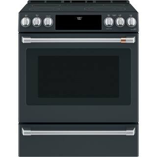 30 in. 5 Burner Element Smart Slide-In Electric Range in Matte Black with True Convection, Air Fr... | The Home Depot