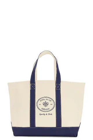 x Hotel Du Cap Eden Roc Eden Crest Two Tone Tote Bag | FWRD 