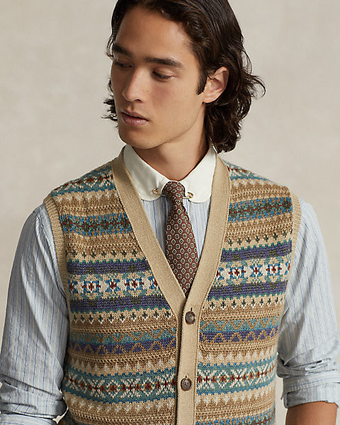 Fair Isle Button-Front Jumper Waistcoat | Ralph Lauren (UK)