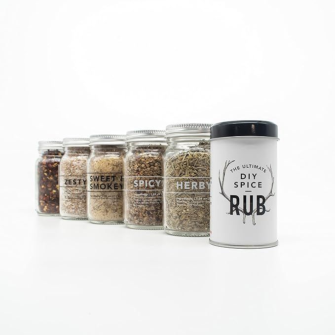 Rock the Food DIY BBQ Rub Kit 5 Spice Blends (Spicy, Sweet & Smokey, Hot, Zesty, and Herbs) | Gif... | Amazon (US)