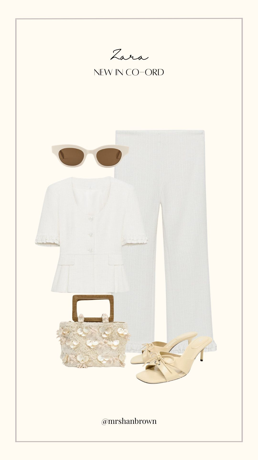 Zara New In Co-ord 🤍

Cream Tailored Co-ord, Cream Trouser Set, Neutral Occasionwear, White Peplum Top, Wide Leg Trousers, Pearl Embellished Bag, Butter Yellow Heeled Sandals, Chic Summer Co-ord, Minimal Capsule Wardrobe, Day to Night Holiday Outfit  

 #LTKuk #LTKspring #LTKsummer