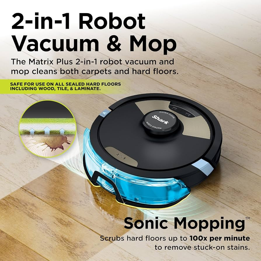 Shark Matrix Plus Robot Vacuum & Mop Combo, 60-Day Self-Emptying, AV2610WA | Amazon (US)