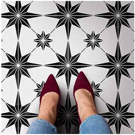 Star Tile Stencil - Geometric Cement Tile Stencils for Painting Tiles - Reusable Tile Stencils fo... | Amazon (US)