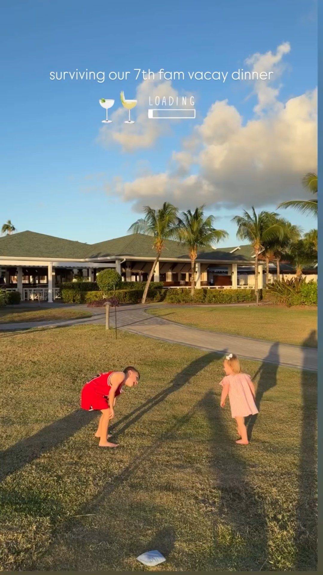 surviving our 7th fam vacay dinner 🏖️🍹wearing my new favorite target dress. Feels high end and so comfy! I’m 5’5 wearing a small, tts, and has adjustable straps and pockets 
-sandals tts 
-necklace is ring concierge, but not sure they still make it. Linked a similar one I also own (just don’t wear in shower so no tarnishing)