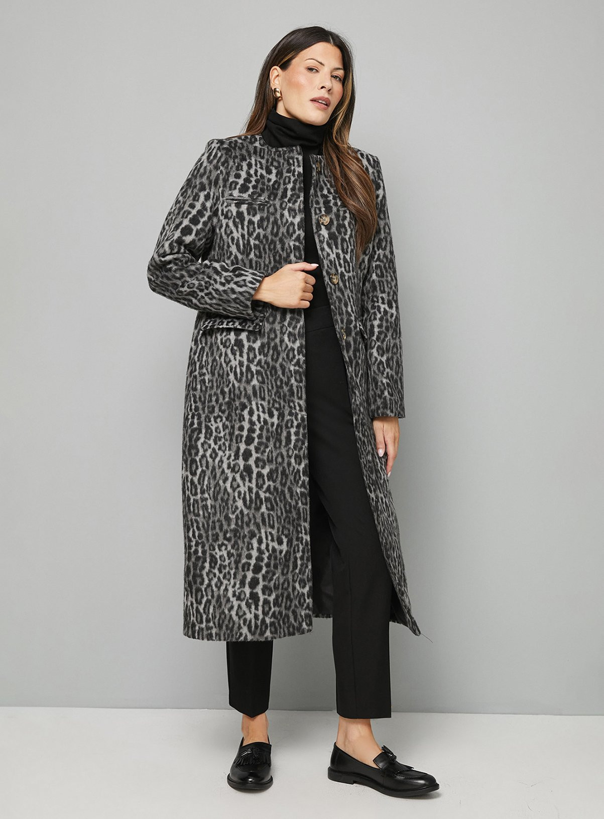 WALLIS Animal Print Button Detail Coat 16 | argos.co.uk