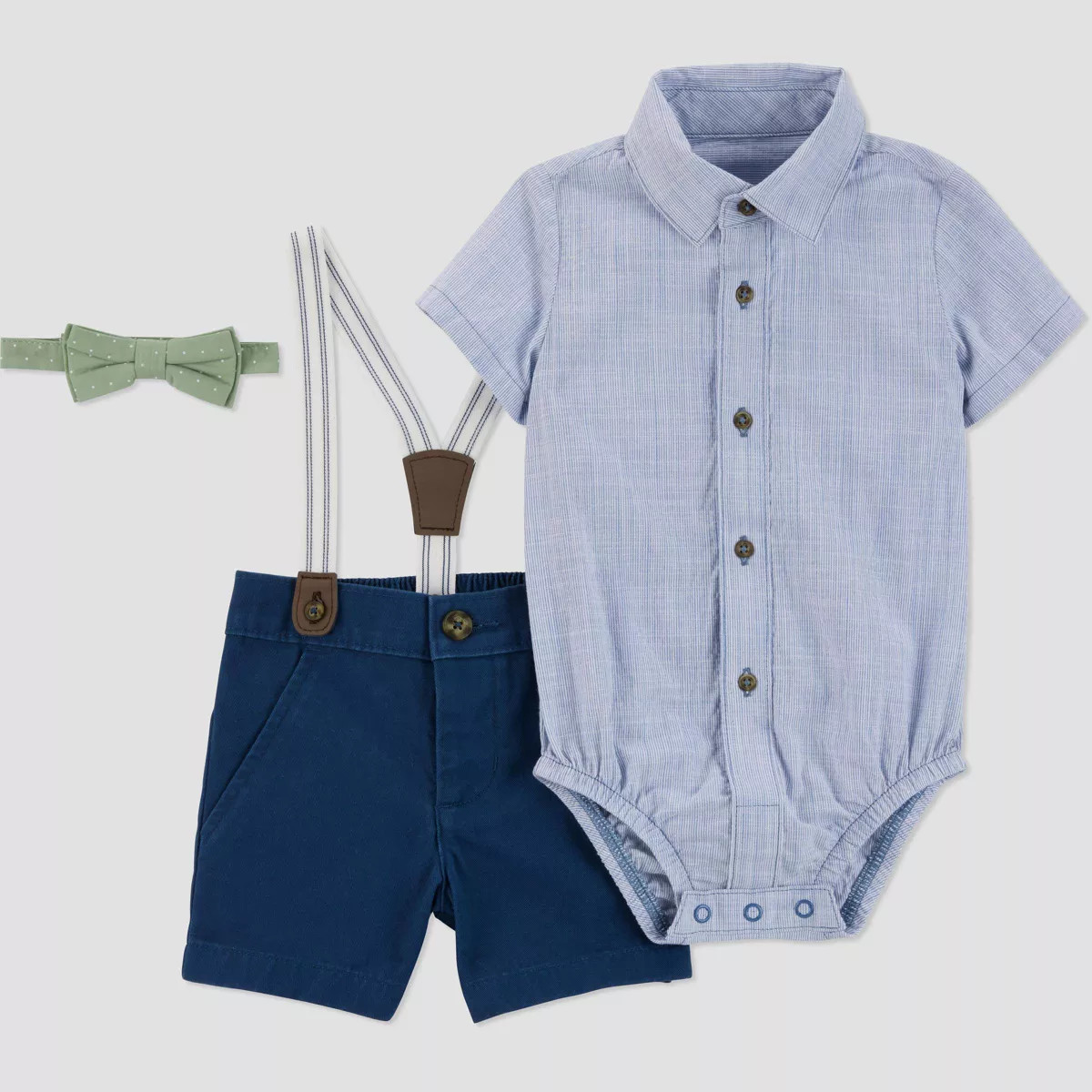 Carter's Just One You® Baby Striped Suspender Top & Bottom Set - Blue | Target