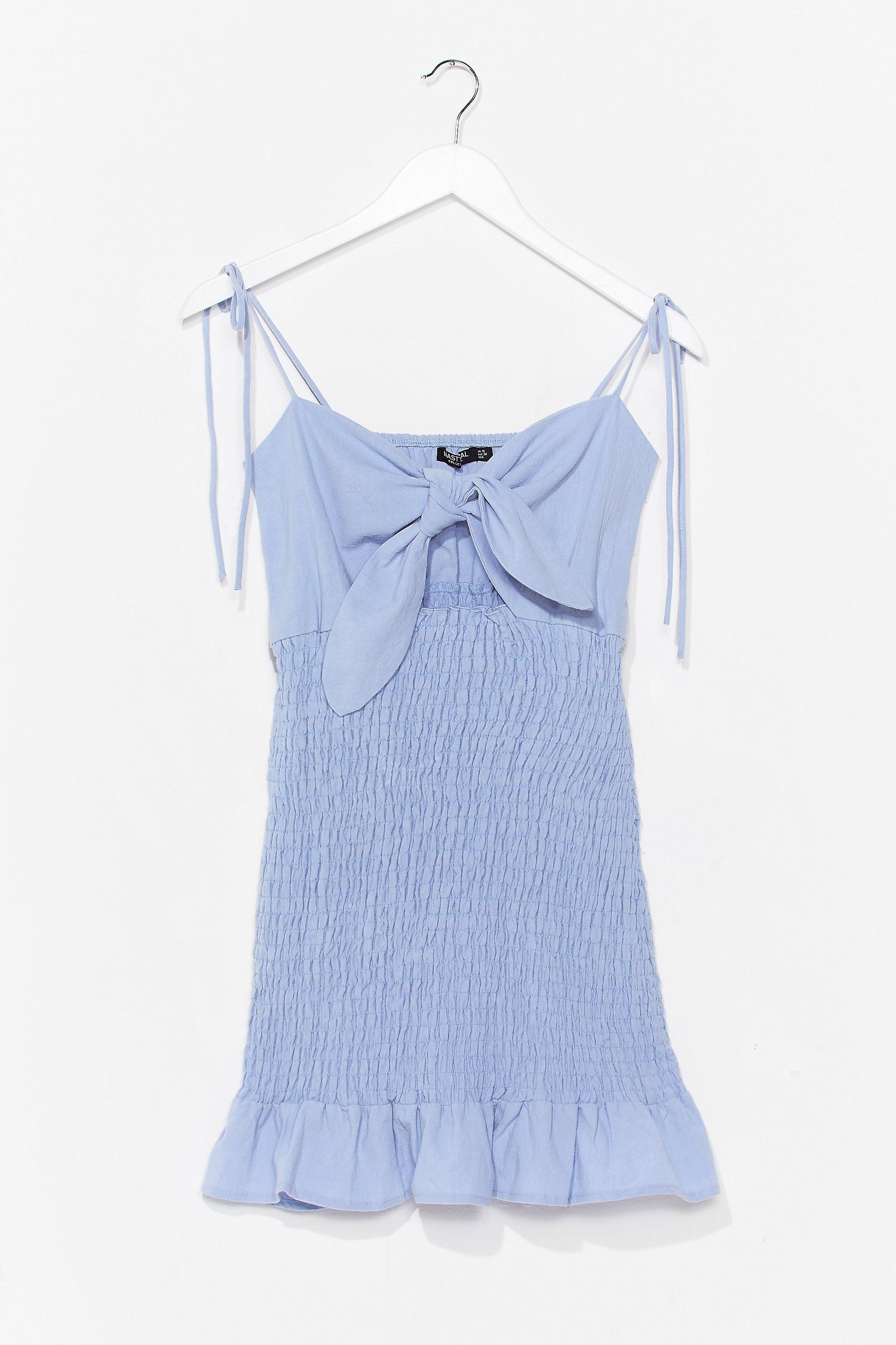 Take Our Shirred for It Bow Mini Dress | NastyGal (US & CA)