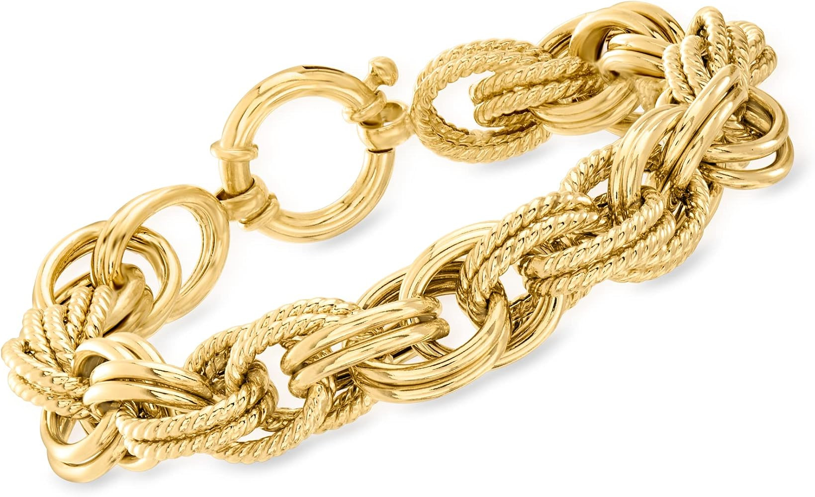 Ross-Simons 18kt Gold Over Sterling Multi-Oval Link Bracelet. 7 inches | Amazon (US)