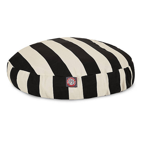 Majestic Pet Vertical Strip Round Indoor & Outdoor Dog Bed | PetSmart