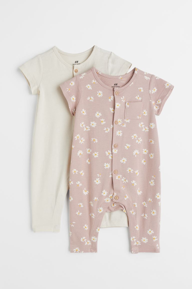 2-pack Short-sleeved Jumpsuits | H&M (US + CA)